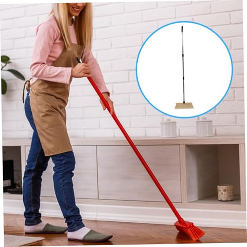 WEKADRIN Holzbesen mit Edelstahlgriff Harter Besen für Innen und Außen Industrieller Besen für Garage Reinigung Robustes Kehrset für Terrasse Teppiche und Holzböden – Bild 7