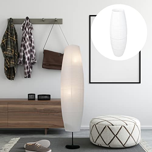 Balacoo 43C1417IX60 Paper Floor Lamp Shade: Floor Lampshade Nordic Style Lamp Shade Cover Decorative Column Lamp Shade thumb #1
