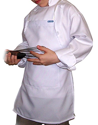 Chefskin Lightweight White Apron Kids Children Fits 2-7 Yr Fabric #TOP1