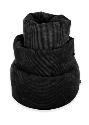 Gilda Giant Classic Corduroy Beanbag Delivered Filled (Black)