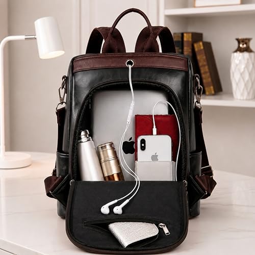Image of VISMIINTREND Backpack Bags for Women | Rakhi Gift for Sister | Vegan Leather Laptop Bag for Women Office, Backpack for College, Daily Travel Bagpack - Rakshabandhan Gift For Sister