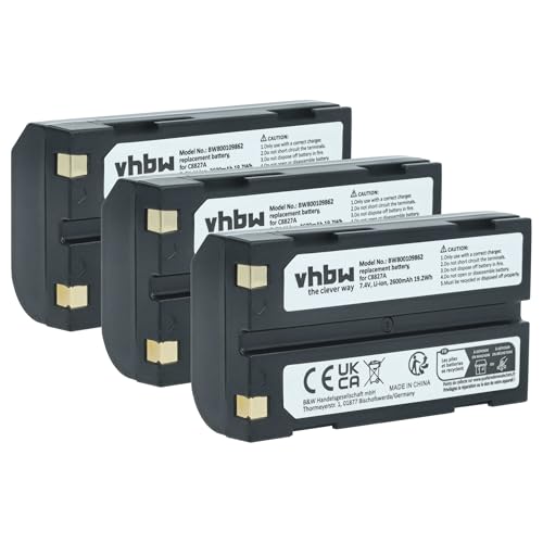 vhbw 3X Akku kompatibel mit APS BC1071 Kamera (2600 mAh, 7,4 V, Li-Ion)
