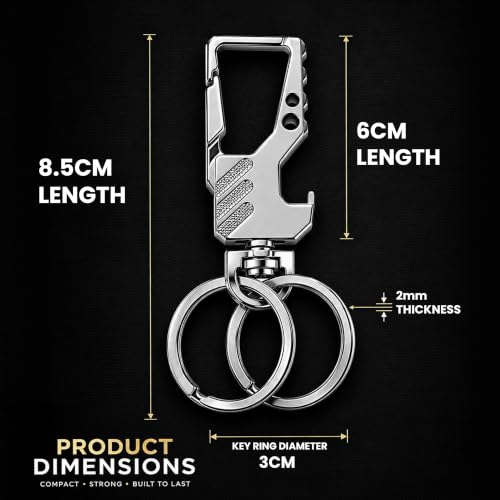 Image of Storite Metal Keychain for Men & Women | Premium Decorative Key Ring | Stylish Key Holder for Car, Bike, Home & Office Keys