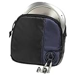 Hama CD-Player-Tasche für Discman und 3 CDs (mit Kabelausgang und Gürtelschlaufe) schwarz/blau