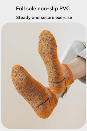 Image of WEAREWE Women's Yoga Socks 6 Pairs Non Slip Socks Pilates Ballet Barre Barefoot Hospital Anti Skid Socks for Women Men