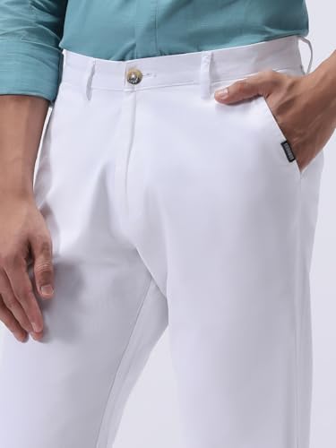 Image of Urbano Fashion Men's Regular Fit Mid Rise Cotton Casual Chinos Trousers Stretch