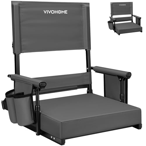 VIVOHOME Adjustable High Back Stadium Seats with Back Support and Cushion