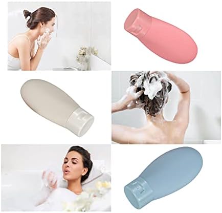 3 Pcs Travel Bottles Set,60ML Travel Bottles & Containers,Small Mini Empty Plastic Squeeze Bottles for Travel Toiletries,Shampoo and Conditioner with Storage Bag
