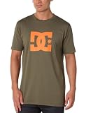 DC Shoes Star Short – Herren T-Shirt – Dark Chocolate/Yellow, Standard S/S T-Shirt, Schwarz/Weiß, Marrón (Dusty Olive), Größe S
