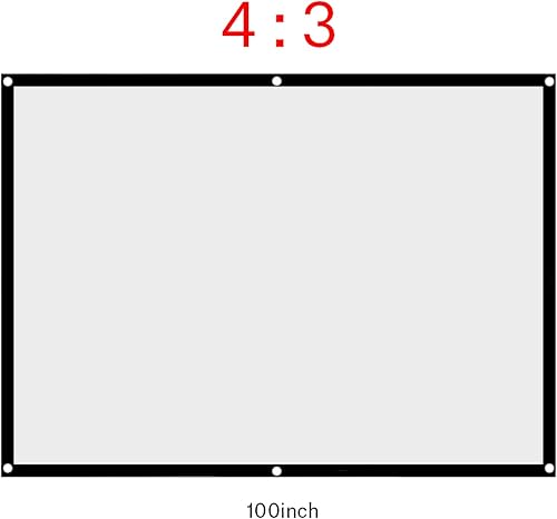 Miniatura 2 de Pantalla de proyección 43, pantalla de proyección plegable, pantalla de proyector blanca no desaceleradora para películas de campamento al aire
