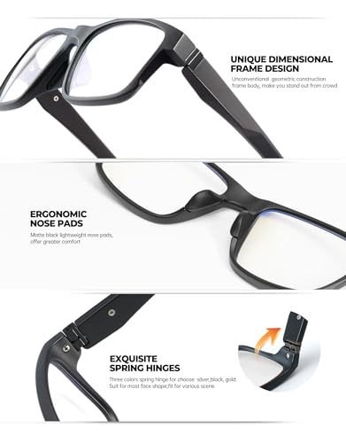 Image of ANYLUV Blue Light Blocking Glasses for Men Women Lightweight Computer Gaming Glasses Anti Eye Strain Rectangle Frame