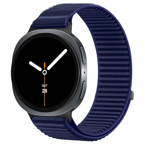 Image of Nylon Loop Straps Compatible with Samsung Galaxy Watch 8 Strap 40mm 44mm, Fabric Sport Bands for Galaxy Watch 8 Classic Band 46mm, No Gap Wristband with Metal Connector