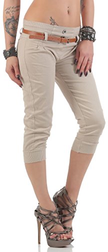 Malito Capri-Pantaloni con Cintura di Similpelle