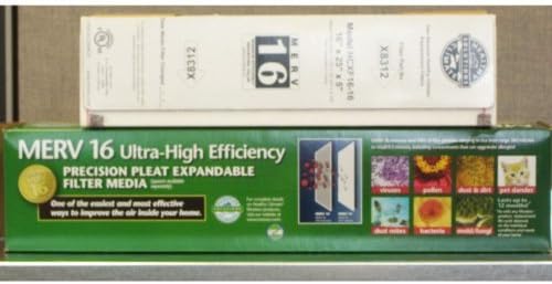 Lennox X8312 - MERV 16 Expandable Filter 16 x 25 x 5 - Genuine Lennox Product
