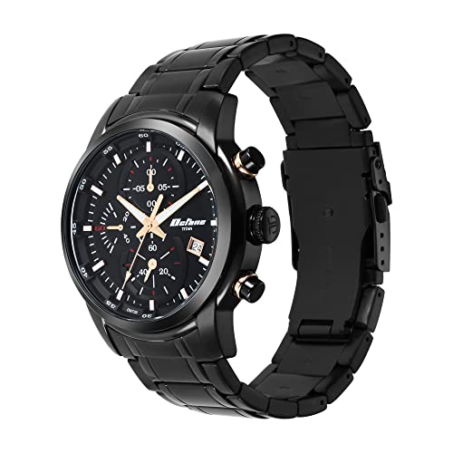 Titan Octane Black Dial Chronograph Stainless Steel Watch for Men-NS90086KM05 - Image 4