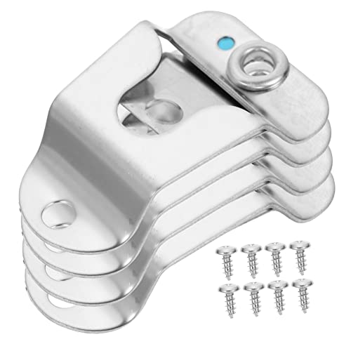 Yardwe 4Pcs Microphone Holders Durable Clip Hooks for Easy Installation with Screws Compatibility for and Handheld Mics