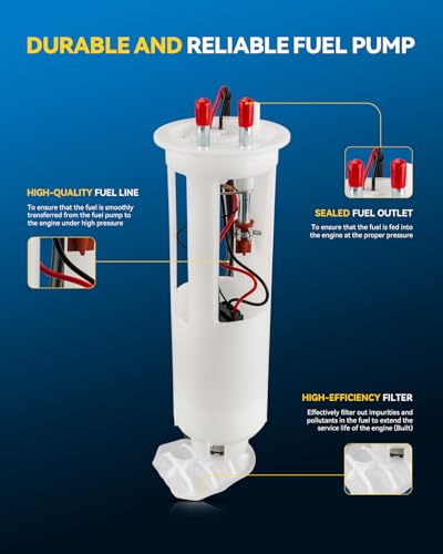Image of PHILTOP FG1123 Electric Fuel Pump Assembly Compatible with Volvo V70 1998-2000 2.3L 2.4L, C70 1998-2004 2.3L 2.4L, S70 1998-2000 2.3L 2.4L, OE Replacement Fuel Pump Module