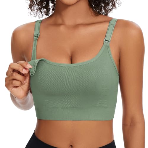 Image of Angelhood Women's Non-Padded Minimizer Sports Nursing Bras Wirefree Full Coverage Large Bust Light Support Sport