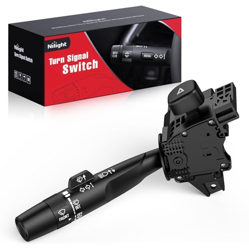 Image of Nilight Turn Signal Switch for 2014-2019 Chevy Silverado GMC Sierra | 2014 2015 2016 2017 2018 2019 1500 2015-2019 2500 3500 2019-2024 4500HD 5500HD 6500HD Windshield Wiper Combination Switches