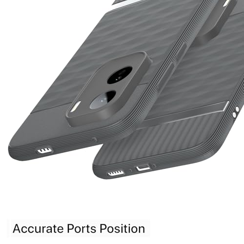 Image of Pikkme Back Cover for Vivo T5 Pro 5G Camera Protection 3D Hexa Cube Design Silicone Protective Bumper Case (Grey)