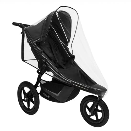 Image of SASHA'S Rain Cover for BOB Gear Single Jogging Strollers - Weather Shield, Made in USA, (Stroller NOT Included)