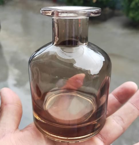 Upstore150ml 5oz Empty Refillable Glass Diffuser Bottles Aromatherapy Jar Container Fragrance Accessories Use for DIY Replacement Reed Diffuser Sticks Sets Essential Oils Crafts Decor