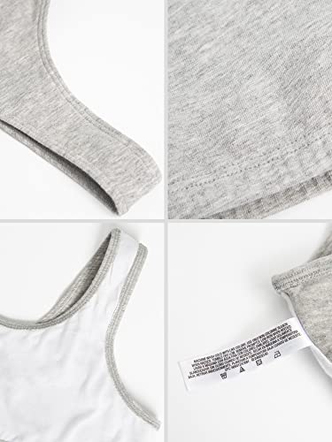 Fruit Of The Loom Girls' Cotton Built-Up Stretch Sports Bra, White/Black/Mint/Black/White/Grey, 30 #TOP4