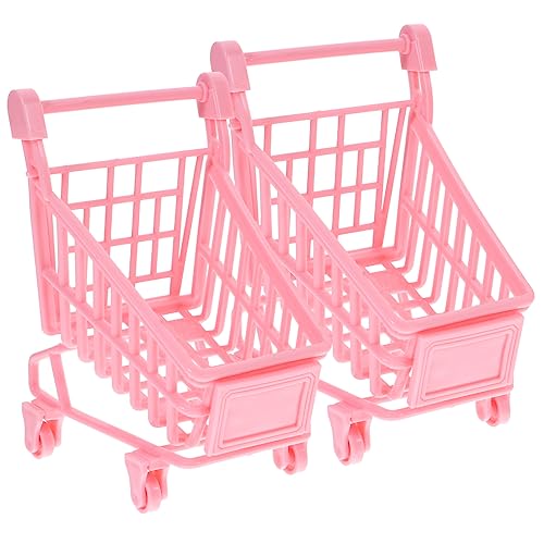 KESYOO 2pcs Shopping Cart - for - and Grocery Playtime Metal Handcart for Adventures and Imaginative Play