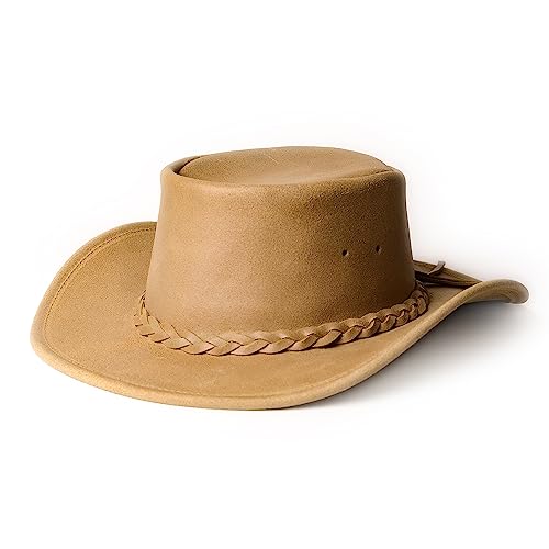 Chapeau de cowboy pliable à bord plat renforcé et portable
