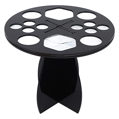 Gucagle Support de séchage pour pinceaux de maquillage, 14 trous, support multifonctionnel pour pinceaux de maquillage, support de séchage, organisateur pour maquilleurs, amateurs de (Noire)