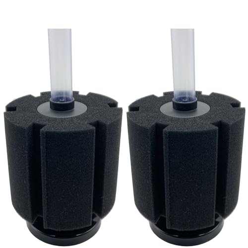 RedBeryl スポンジフィルター 高密度 フィルター 水槽 投げ込み式 ろ過装置 (本体2個, XY2813)