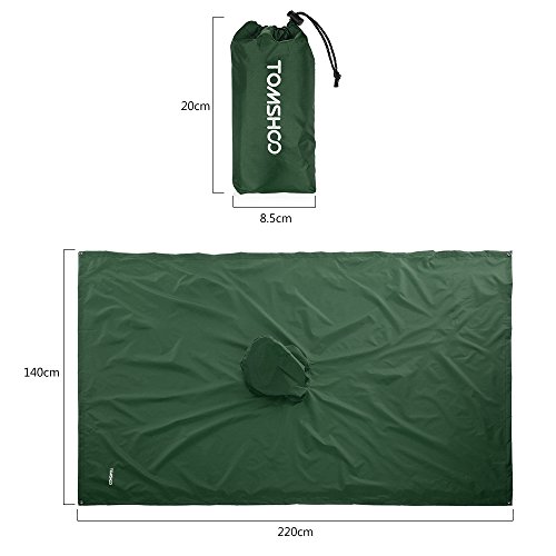 Tomshin Capa de chuva leve multifuncional com capuz caminhada ciclismo capa de chuva Poncho capa de