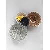 Creative Co-Op Stoneware Flower Bowls, 6 L x 6 W x 3 H, Multicolor