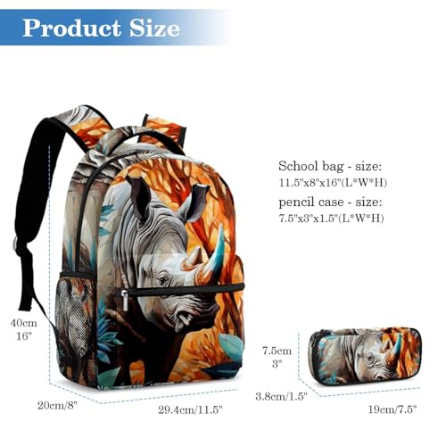 Sac à dos mosaïque rhino idéal pour le collège et les sorties - 2