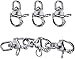 Amarine Made 4 Pack of Swivel Eye Snap Shackle Quick Release Bail Rigging Sailing Boat Marine 304 Stainless Steel for Sailboat Spinnaker Halyard (2-3/4
