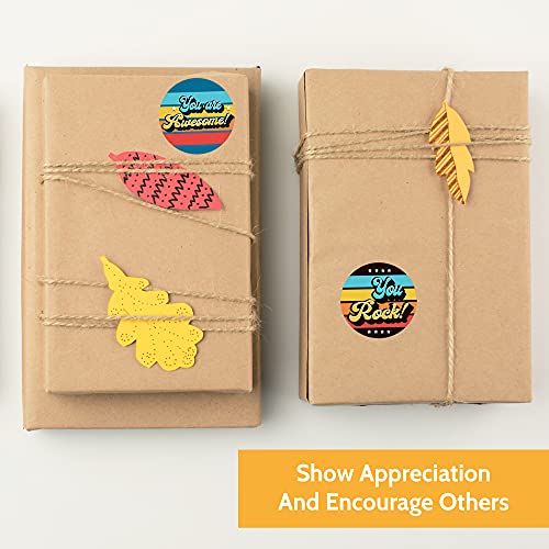 500 Thank You Stickers 1.5” - Envelope Seals And Happy Stickers For Kids And Adults - Give Gratitude With Recognition And Great Job For Students, Work Employees, Volunteers, Nurses, Team And More #TOP4