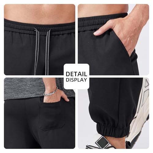 Men's Casual Jogger Sweatpants with Elastic Waistband & Tapered Leg Design4