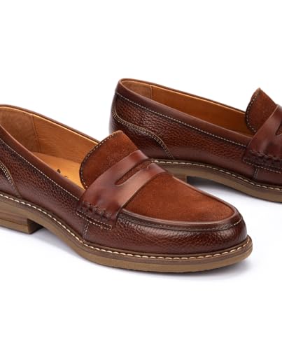 Image of PIKOLINOS Aldaya W8J-3541 Women's Loafers - Premium Calfskin Leather Slip-On - Lightweight Comfort, Removable Insole, Medium & Wide Width Ergonomic Everyday Support