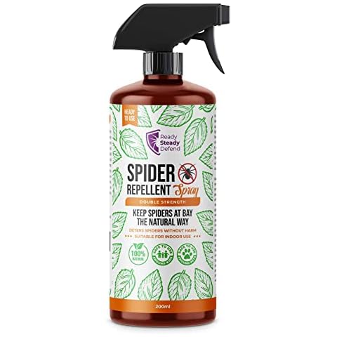 Spider Repellent Spray | Deters Spiders Without Harm | Natural Formula | Suitable for Indoor Use | Family & Pet Friendly | Double Strength | 200ml Cover
