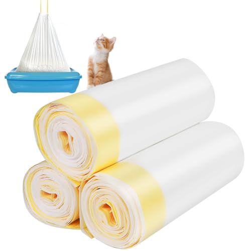 Hioph 30 forros de bandeja de arena para gatos, resistentes con cordones, resistentes a los arañazos, para mascotas medianas, 79 x 45 cm