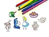 Alice in Wonderland - Hand Carved Rubber Stamp Set for Coloring #3