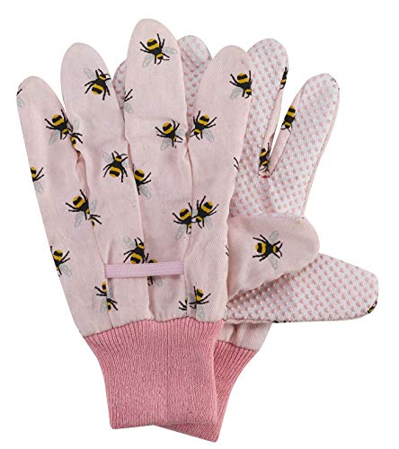 Briers Bees Cotton Gardening Gloves with High Grip Triple Pack Ideal for any Garden Task Size M - Image 2