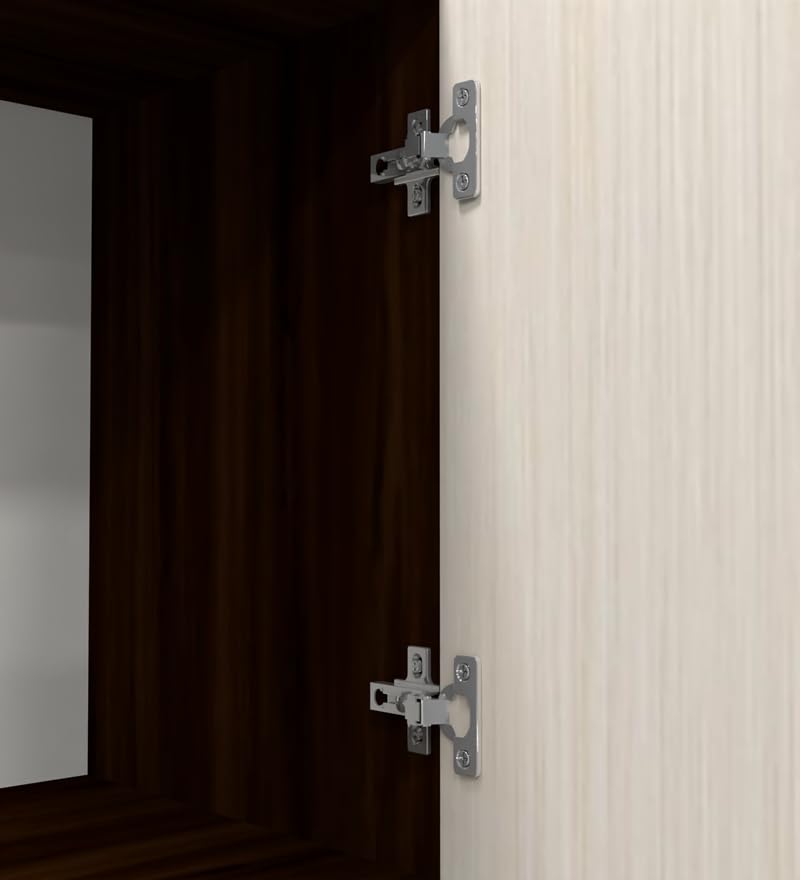 Image of SPECIALITY PANELS 8 Cube Bookshelf with Doors, Brown and Cream, 73x35x176 cm, Modern Display Storage Unit with Carpenter Assembly