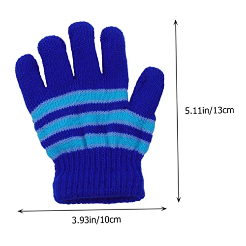NOLITOY 6Pairs Winter Gloves Warm Knitted Stretch Full Finger Mittens for Boys Soft Skin Friendly Great Elasticity for Cold Weather2