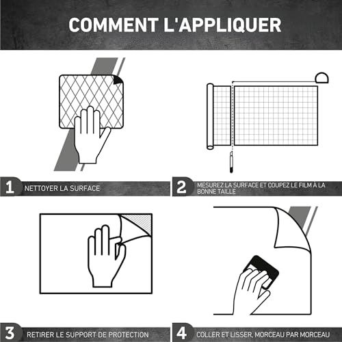 Papier adhésif marbre gris pour masquer les rayures d'un plan de travail - 6