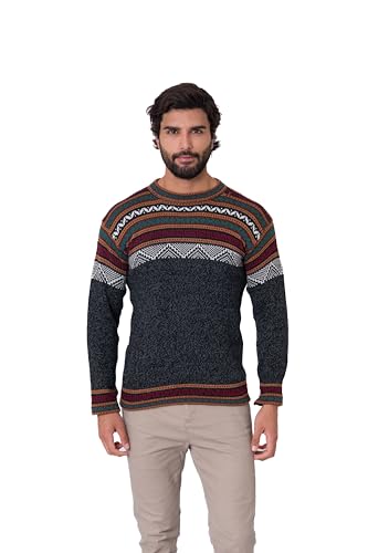 Alpaca Wool Sweater for Men Warm, Lightweight, Soft Knitted