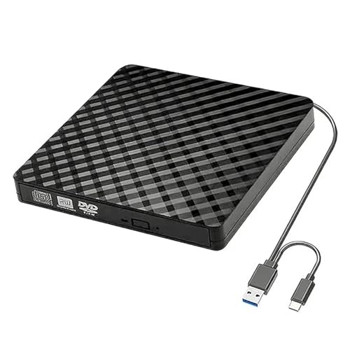Lecteur CD externe USB 3.0 transfert haute vitesse et graveur DVD RW mince noir