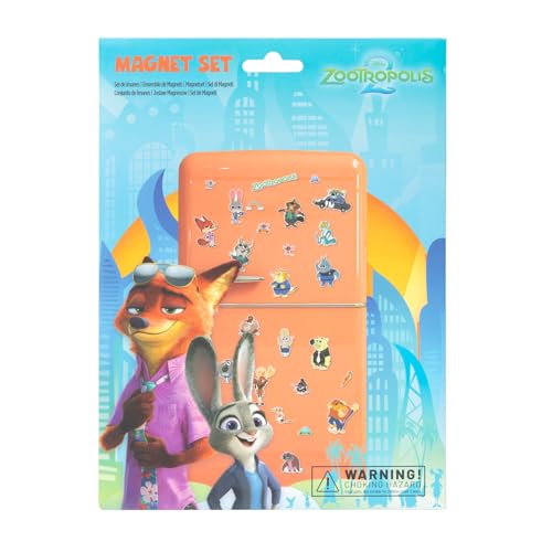 GRUPO ERIK | Set d’Aimants Découpés Disney Zootopie 2 – Magnets Décoratifs avec Personnages Judy Hopps et Nick Wilde | Planche Aimantée 14,5 x 21 cm | Produit sous Licence Officielle