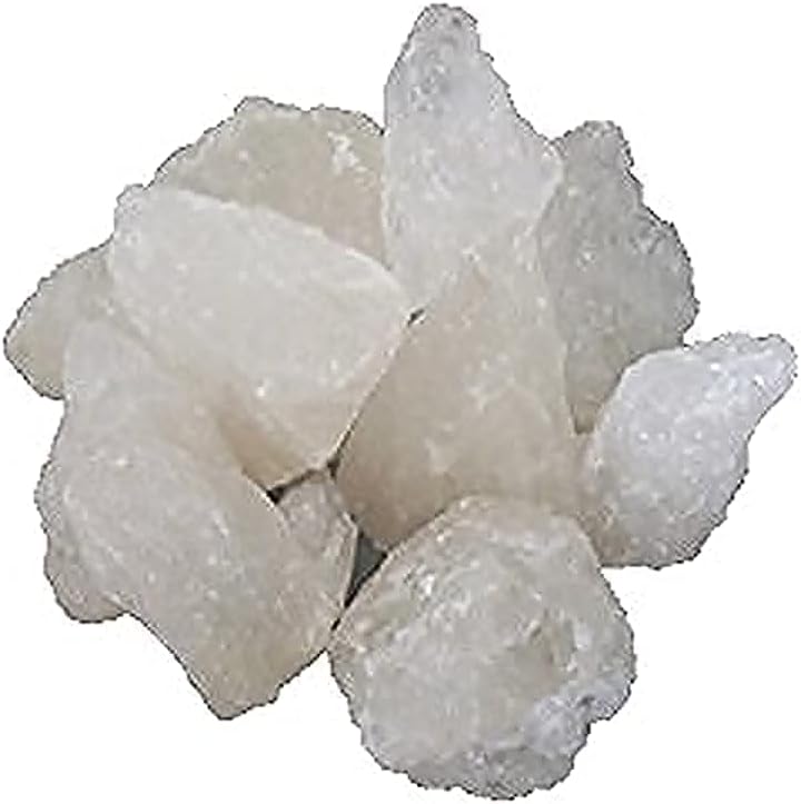 Alum. Stone Of Alumbre - Phitkari - White Alum - Natural Piedra De Alumbre Alum Stone - 250G