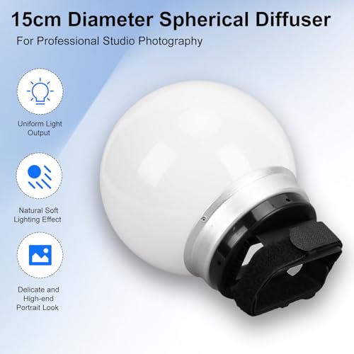 Difusor de flash esfera softbox de 360 grados universal portátil para retratos 2